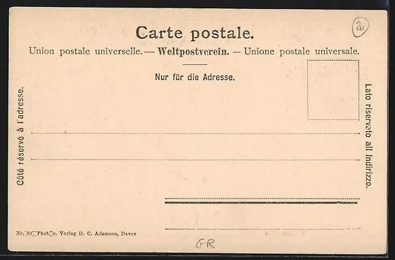 Cartoline postali: Davos, Davoser See, Seeblick mit Bergpan – Usato da Berlin venduto da bartko-reher 1