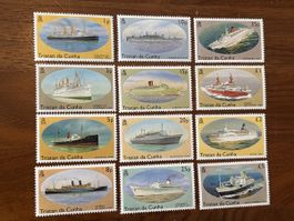 Briefmarken Tristan da Cunha, 12 Stk, Top Zustand!