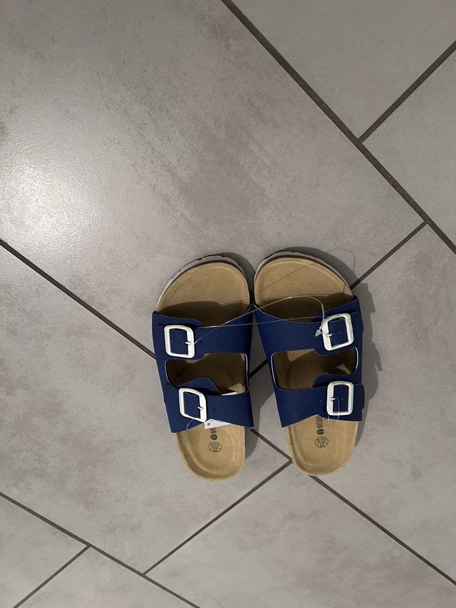 Scarpe da donna: Pantoletten, neu, Grösse 41, blau – Nuovo (secondo la descrizione) da Trimbach venduto da gregy69s