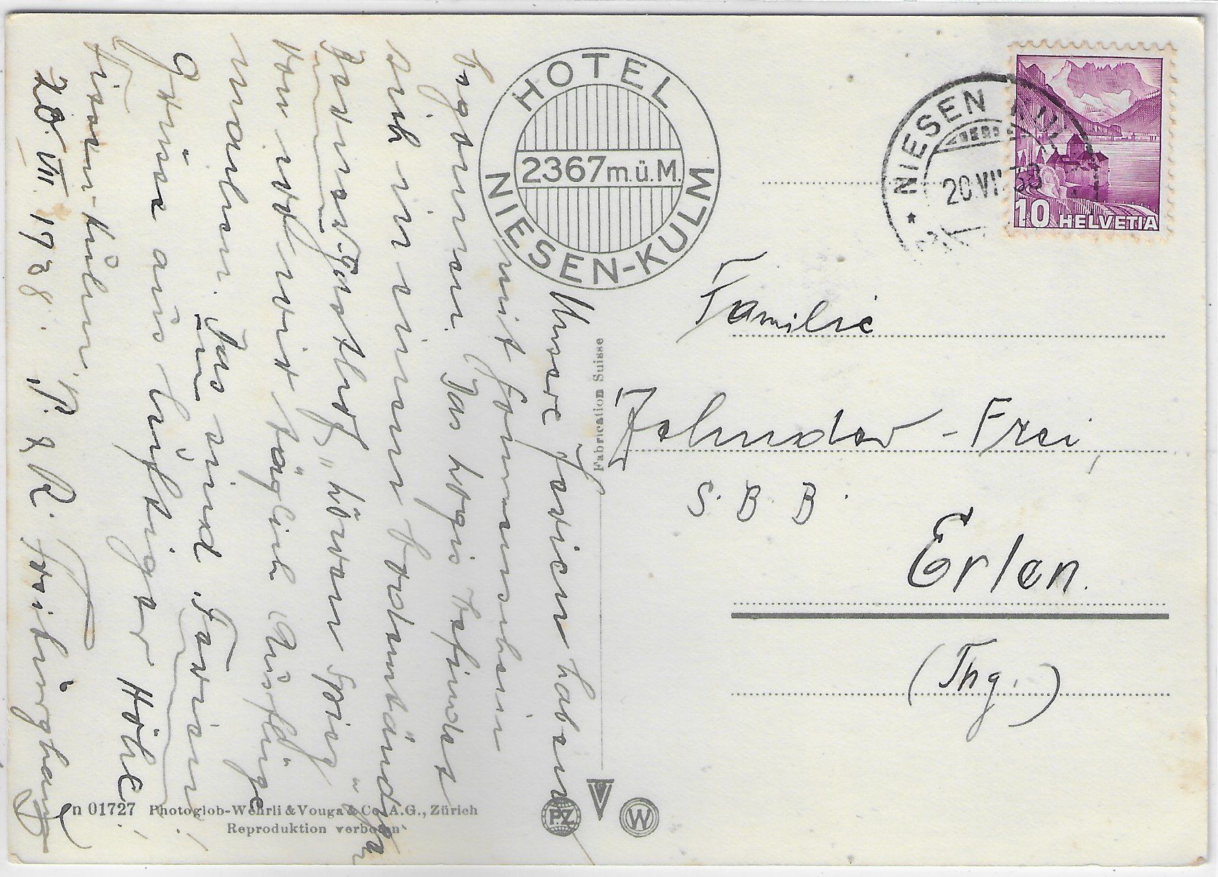 Cartoline postali: Hotel Niesen-Kulm – Usato da Ettingen venduto da Kartenplanet 1