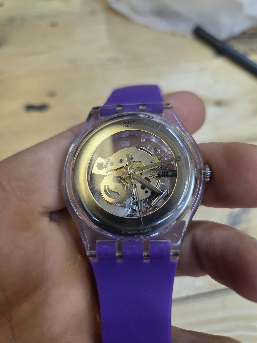 Swatch Uhren: Original Swatch New Gent Skeleton Violett  – Gebraucht aus Zug von olx_5shp 1
