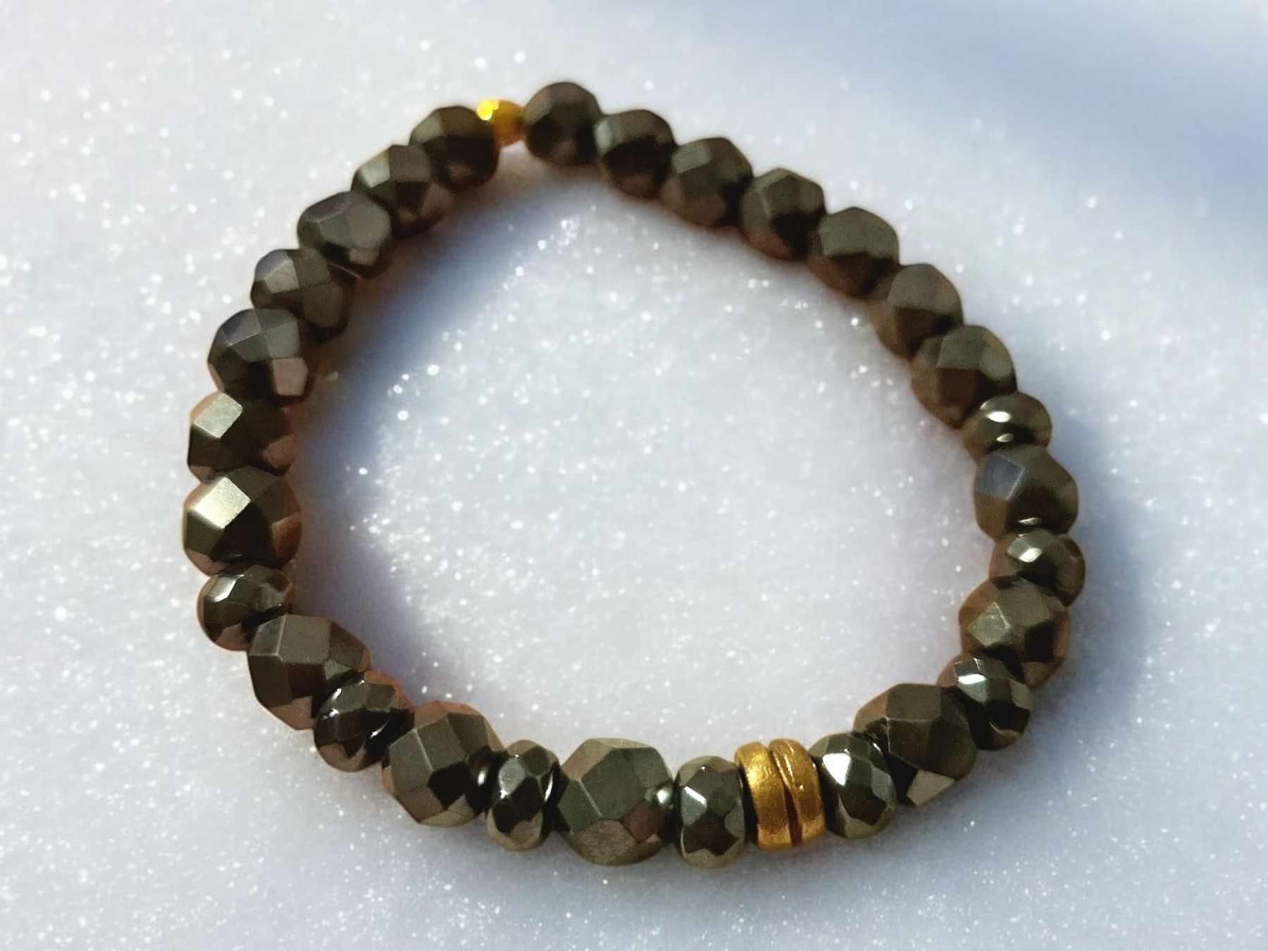 Bracciali & Braccialetti: Funkelndes Armband Hämatit & Bronze – Nuovo e nell'imballaggio originale da Aarau venduto da Schmuckhoehle_MD 1