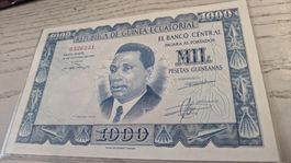 1000 Pesetas Guineanas 1969 Banknote 