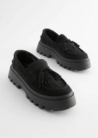 Schwarze Loafer Wildleder, Gr. 38, neuwertig Next