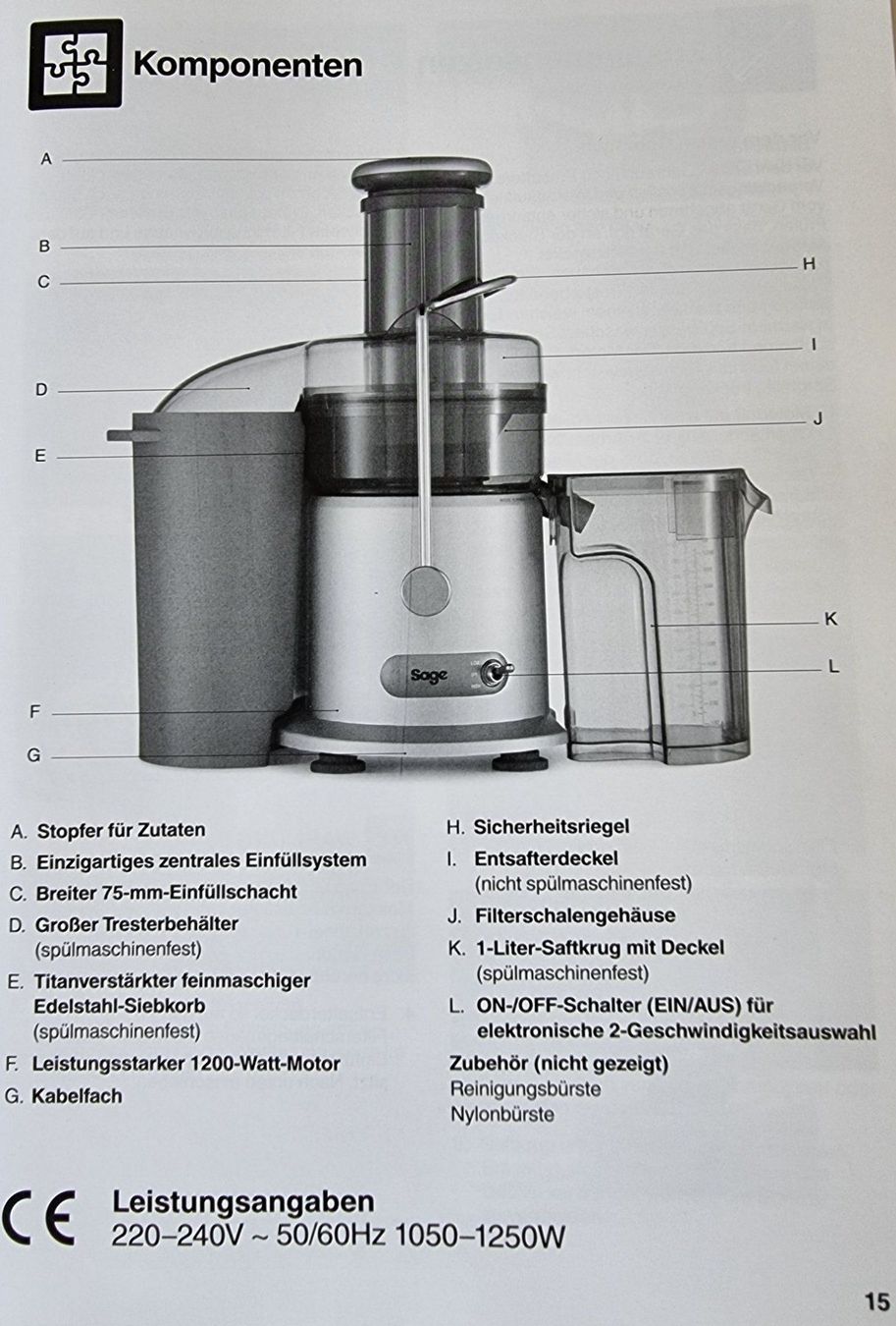 Sage Elettrodomestici da cucina: Entsafter - Juicer – Usato da Bergdietikon venduto da ewa1005 5