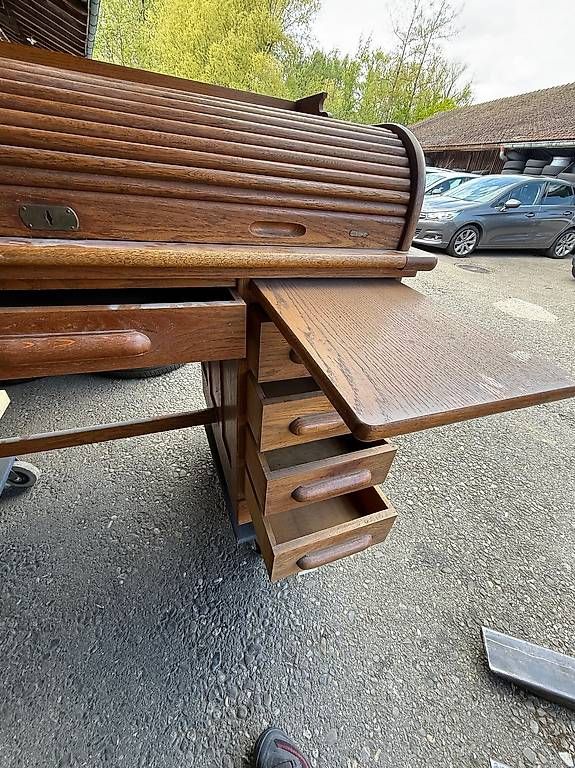 Scrivanie: Antikes Rollladen Pult Eiche, mit 6 Schubladen und 1 Schiebe – Usato da Koblenz venduto da Rbaldinger54 5