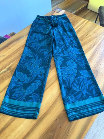 ELORA Traum Flatterhose gemustert Petrol Gr 34 wie NEU