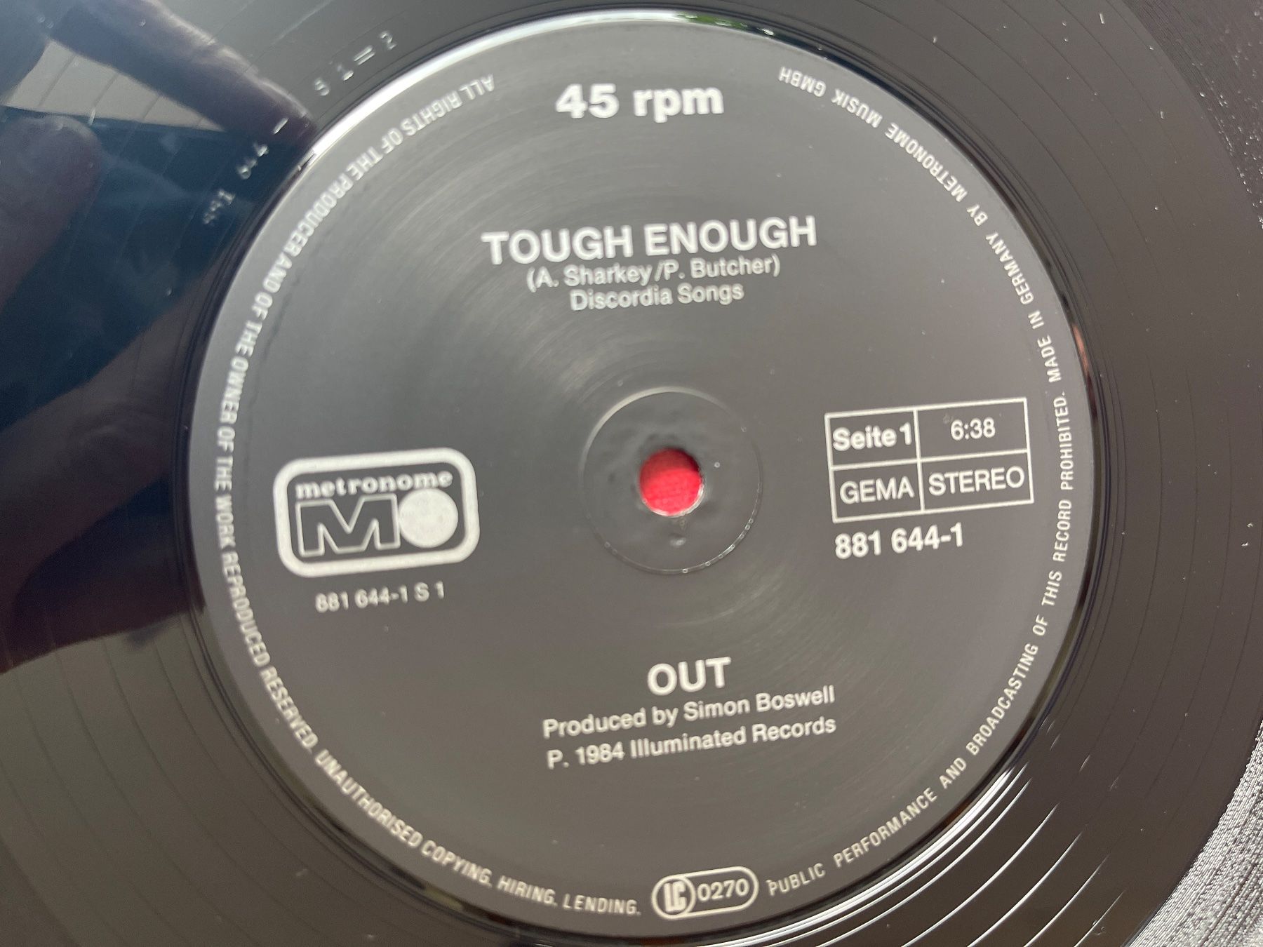 Vinyles: A570/OUT - Tough Enough – D'occasion à Frutigen par Philippe_jsp 2