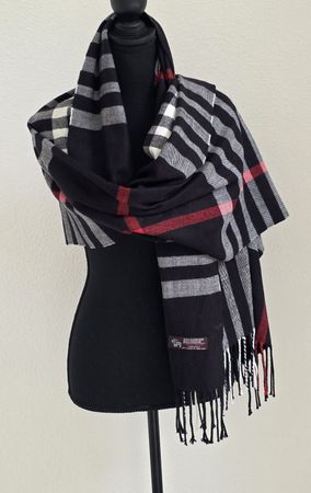 Schal Kariert 20% Kaschmir 80% Viskose neu