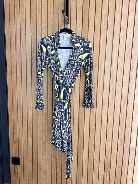 Robe En Soie Diane Von Furstenberg - Taille 6 (US) - Orange, Occasion Très Bon état