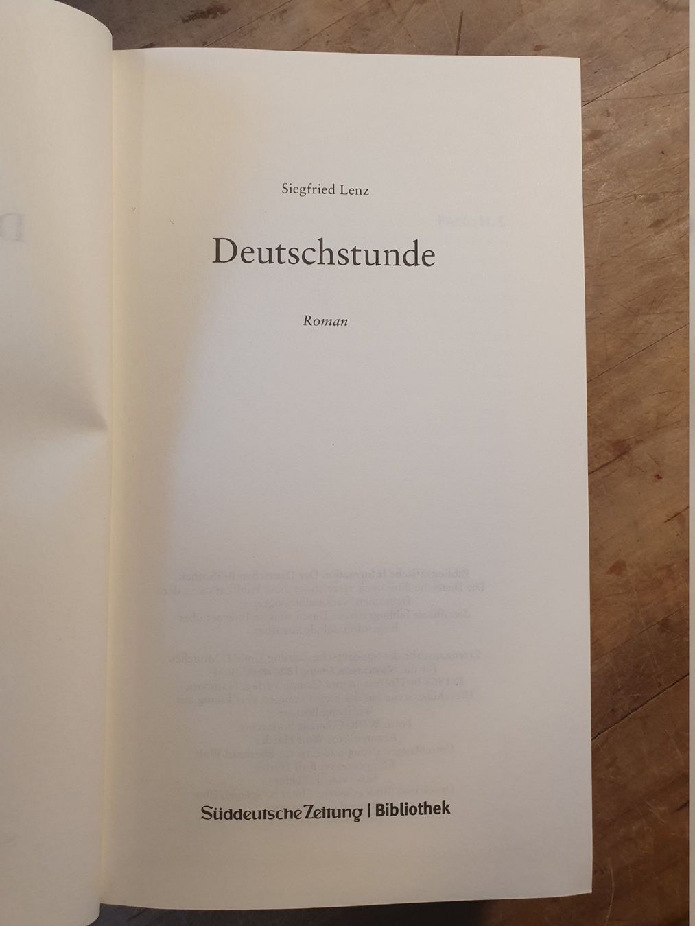 Libri: Deutschstunde Siegfried Lenz Süddeutsche Zeitung – Usato da Zürich venduto da loosebone 2