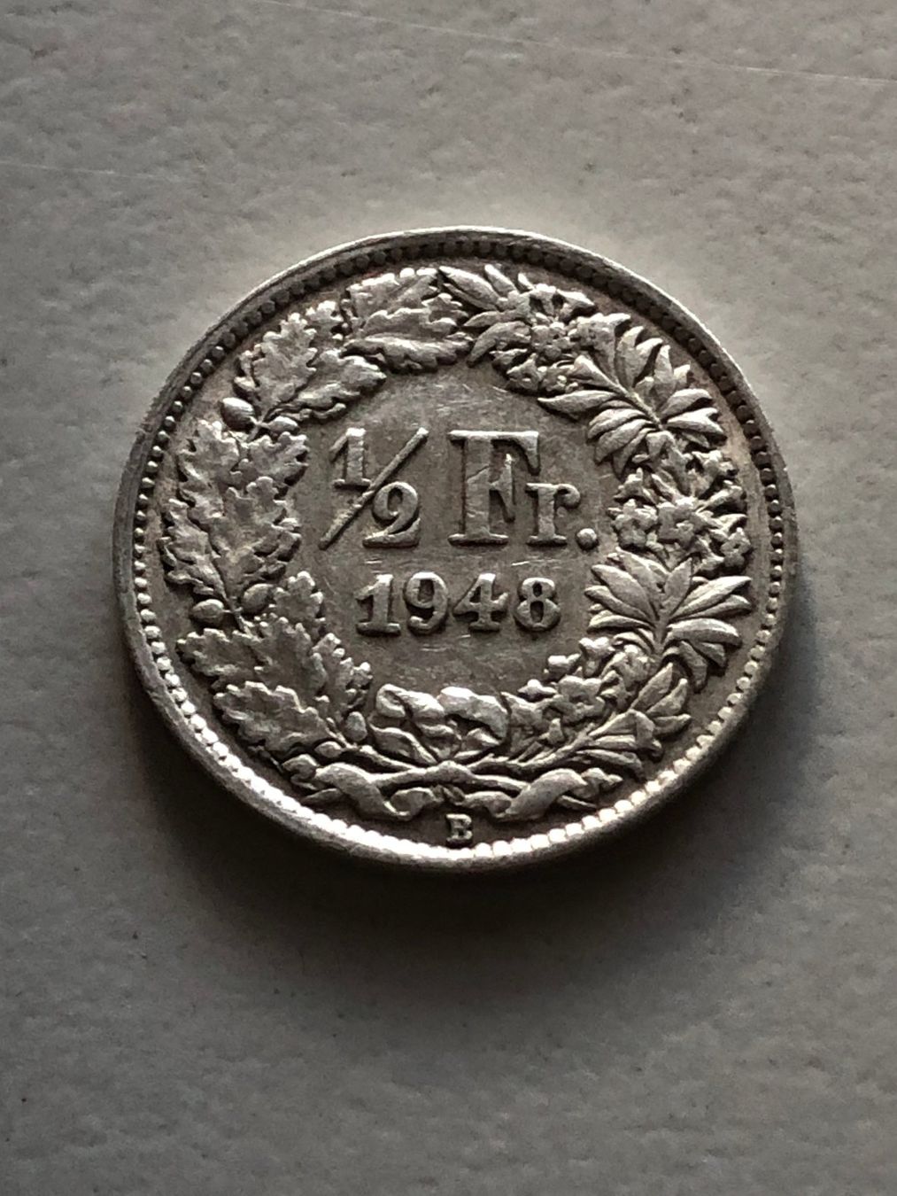 Alle Münzen: 50 Rp. 1948 – Gebraucht aus Schötz von Odpa