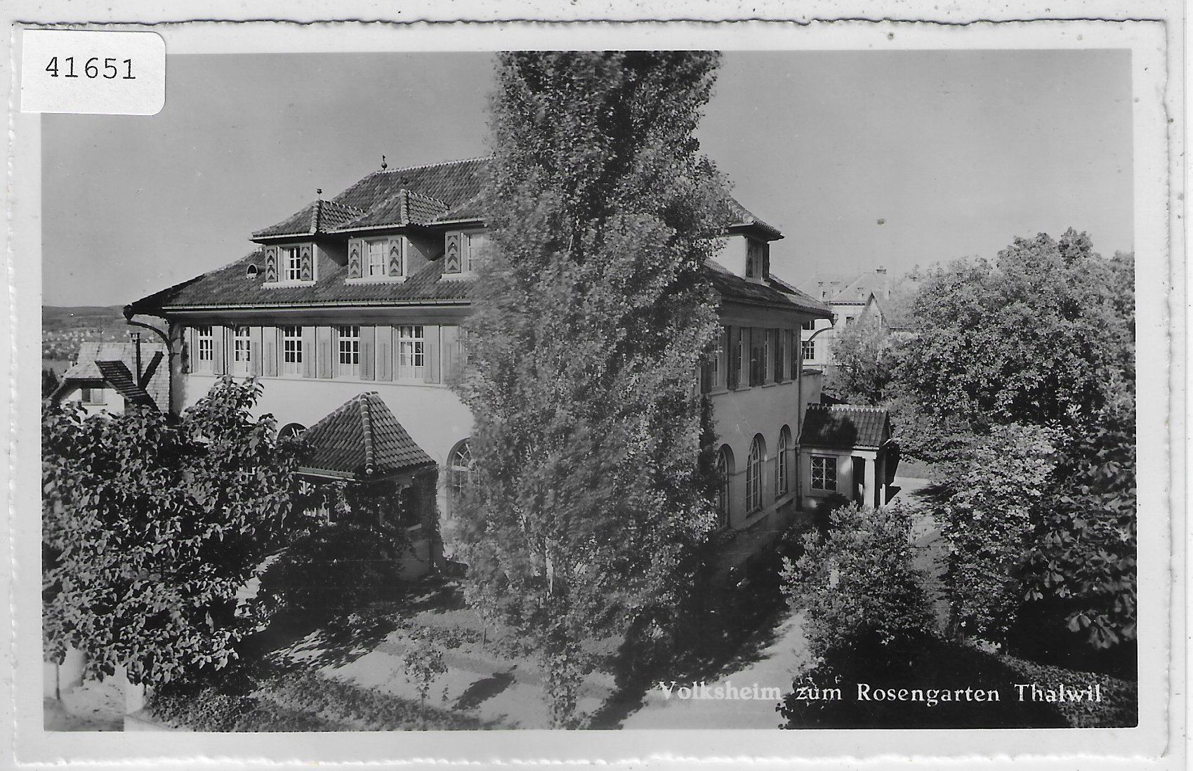 Cartoline postali: Volksheim zum Rosengarten - Thalwil – Usato da Ettingen venduto da Kartenplanet