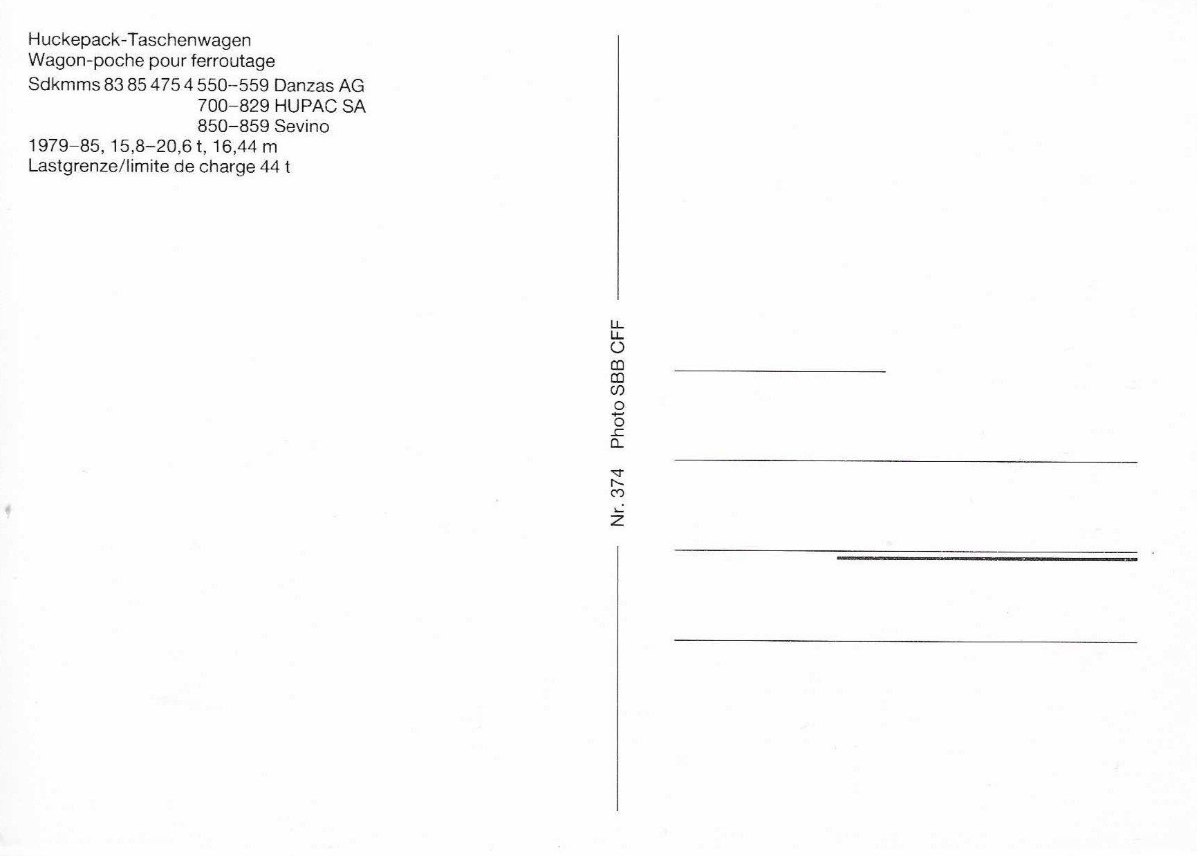 Cartoline postali: Huckepack-Taschenwagen – Nuovo (secondo la descrizione) da Rothrist venduto da Stranglehold 1