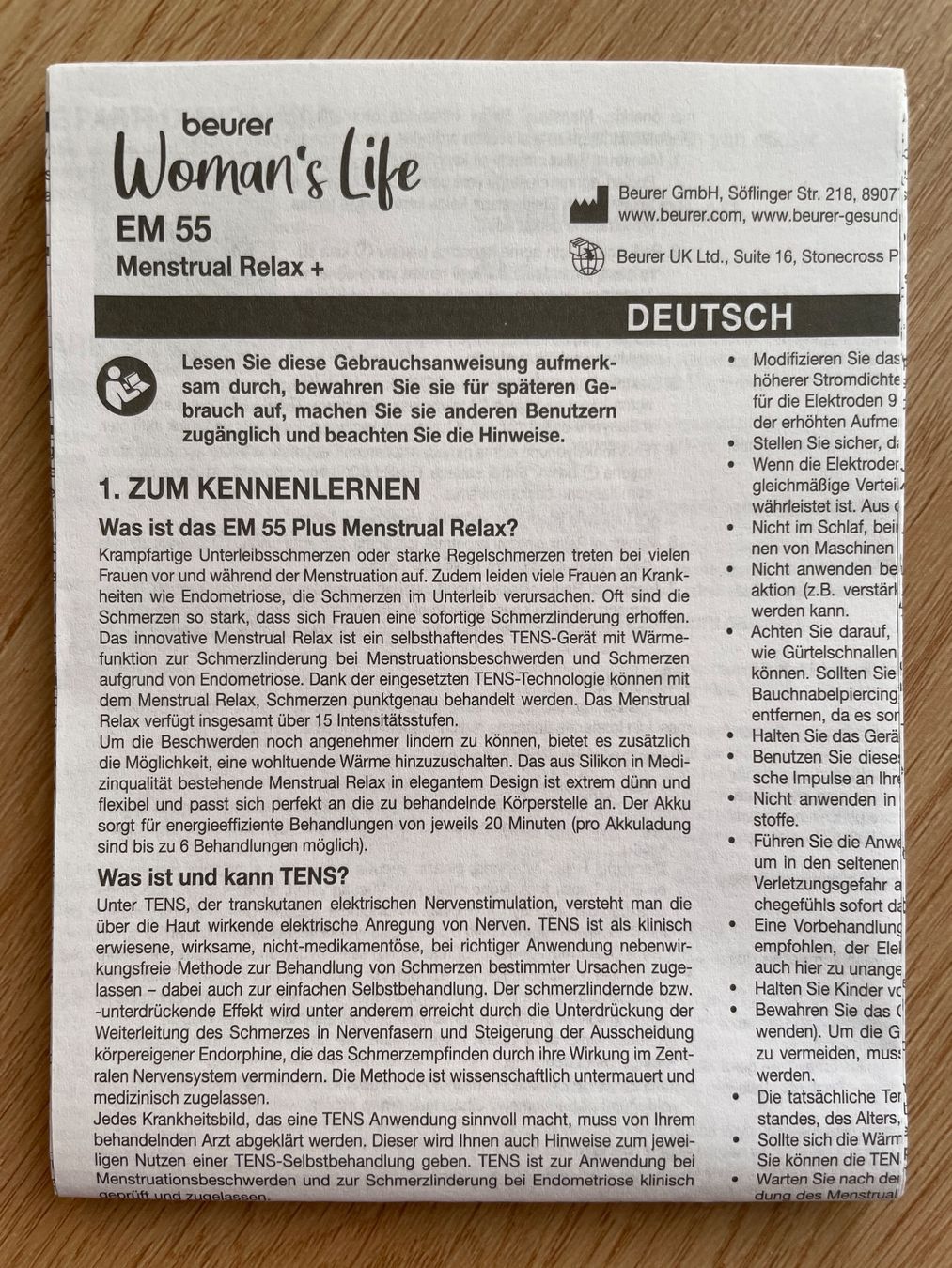 Beurer Attrezzature mediche: Beurer EM 55 Menstrual Relax + – Nuovo (secondo la descrizione) da Zürich venduto da belle_87 3