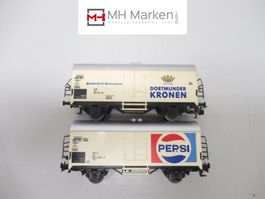 Märklin 4419+4430 gedeckte Güterwagen Pepsi + Krone DB AC H0