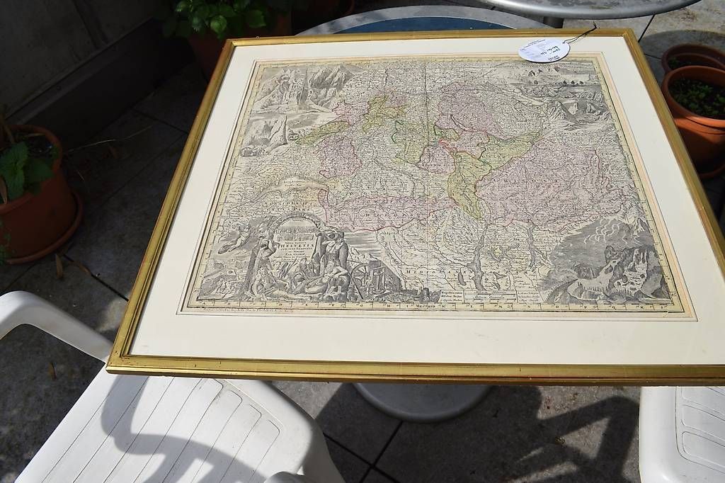 Foto & Immagini: Stahlstisch Mathaeus Seutter 1730 Schweiz – Usato da Brügg BE venduto da Aristotolius