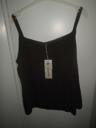 Top spaghetti brun T. 48