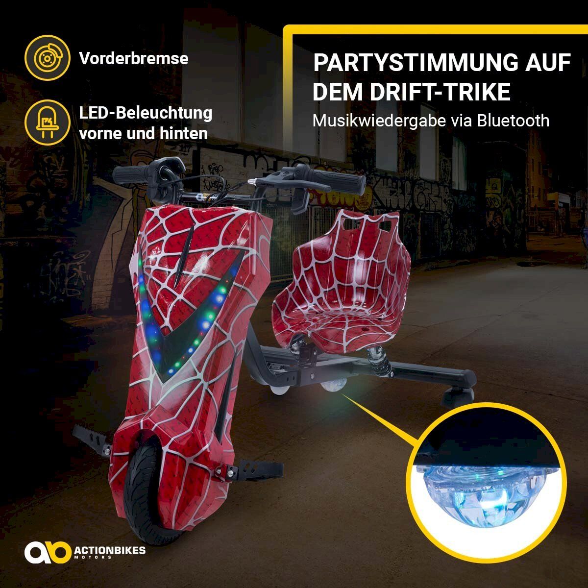 Véhicules pour enfants: Elektro-Drift-Trike Rot – Neuf avec emballage d'origine à Bottighofen par zaap 3