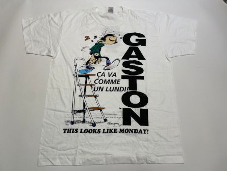 Vintage 90s T-Shirt Gaston Lagaffe New under Blister Sz L