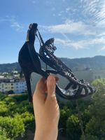 SCHUTZ schwarze Stiletto Sandalen Gr. 36