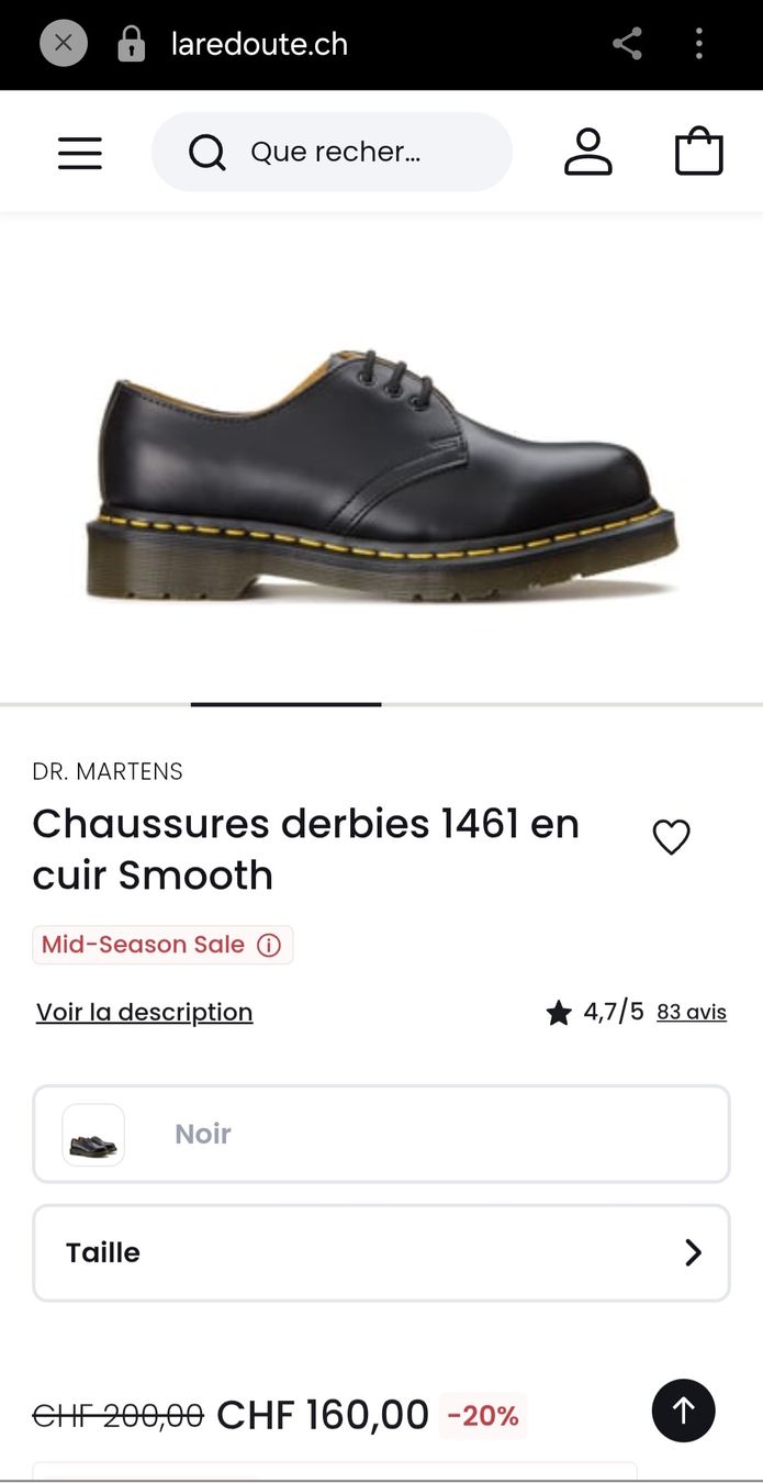 Dr. Martens Scarpe da uomo: Dr. Martens Derbies 1461 - Taille 36 – Nuovo (secondo la descrizione) da Lausanne venduto da Super-cerise 1