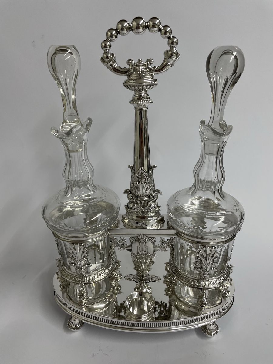 Karaffen: Antikes Silber Öl und Essig set. – Gebraucht aus Zürich von Finn_Derlohn