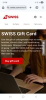 Swiss Airlines Gift Card Geschenkkarte CHF 50 Gutschein Code