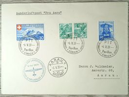 TR104 Enveloppe + Timbre Suisse 1939