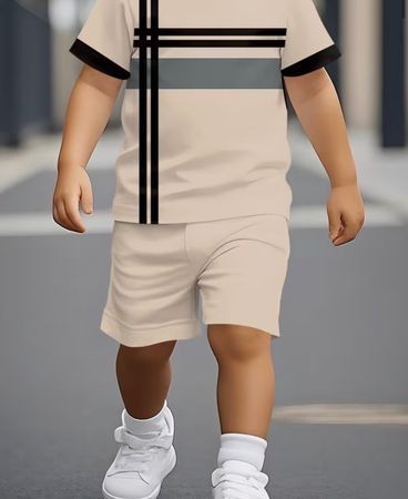 Trendiges Kurzarm-Outfit-Jungen- bequem- Gr: 92-104