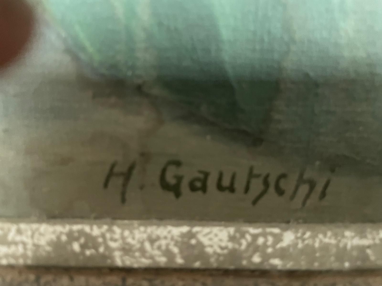 Dipinti: Ölgemälde H. Gautschi 38x47cm – Usato da Hitzkirch venduto da Reliko 1