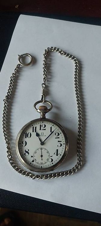 Montre De Poche Régulateur, France, 1900, énorme Cadran Cartouche, Révisée