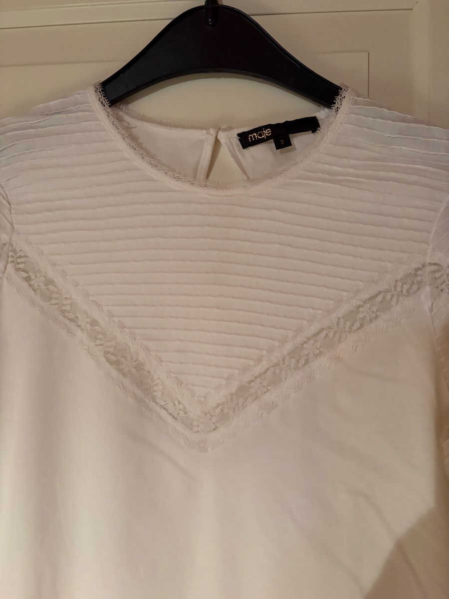 Maje Blusen: Maje White Cotton Blouse – Gebraucht aus St.Josefen von lop_lh8d 4