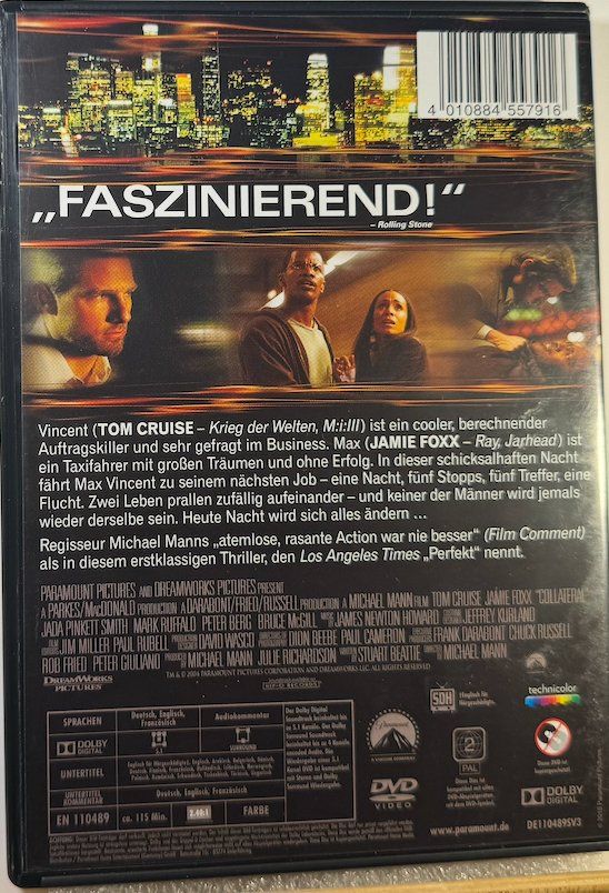 Tutti i DVDs: DVD COLLATERAL - TOM CRUISE - JAMIE FOXX – Usato da Wisen venduto da gigisna 2