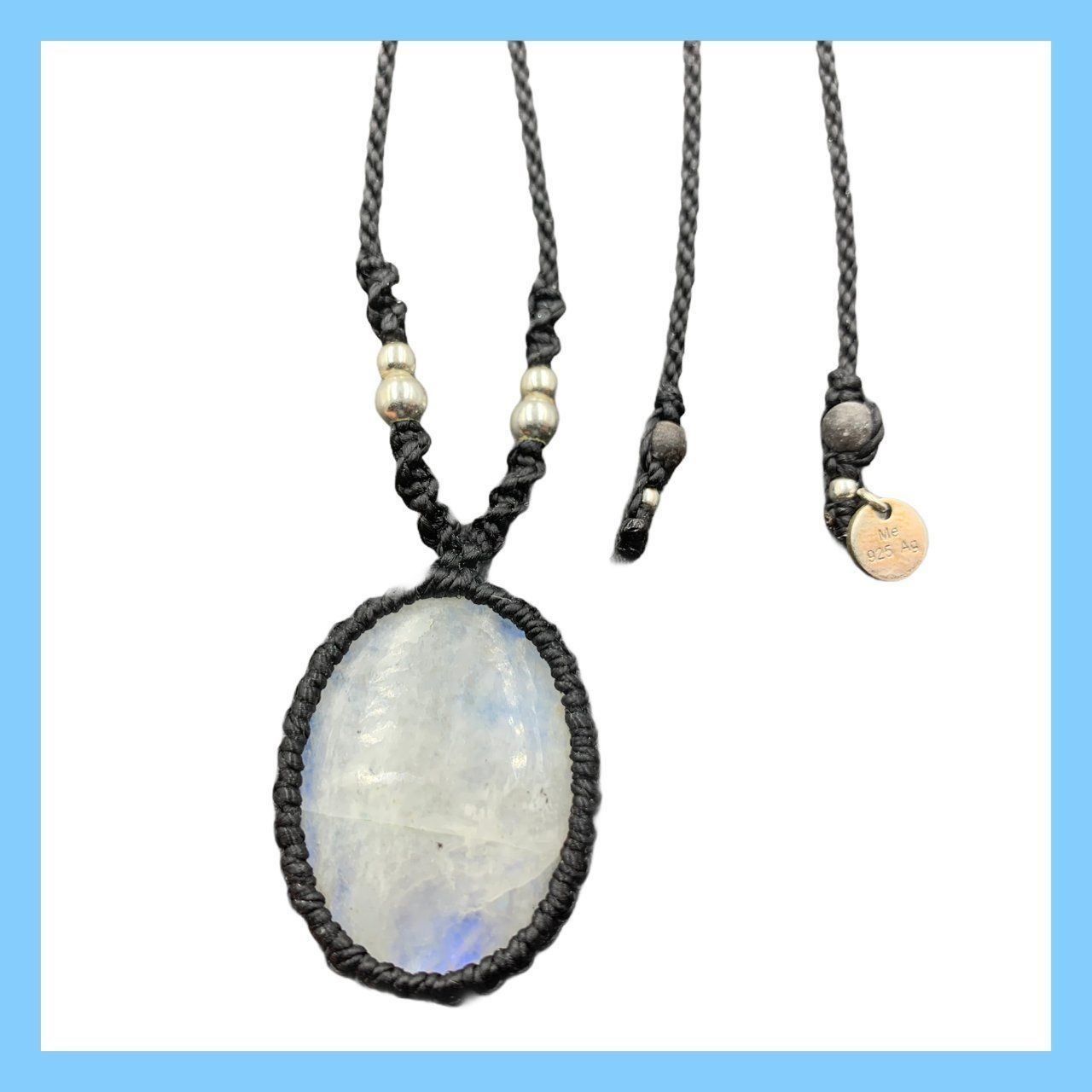 Catenine: Regenbogen Mondstein, Makramee Kette – Nuovo e nell'imballaggio originale da Zürich venduto da MEVAS-Schmuck 3
