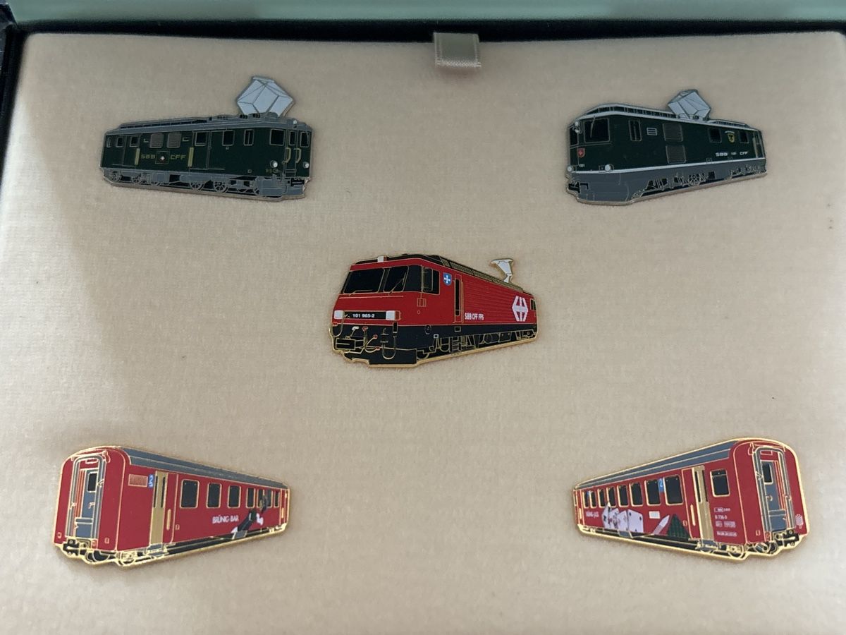 SBB/CFF/FFS Placchette & Badge: Seltenes Brünig-Bahn Set Schmid Müller 250 Stück – Usato da Uetendorf venduto da hoisle 1