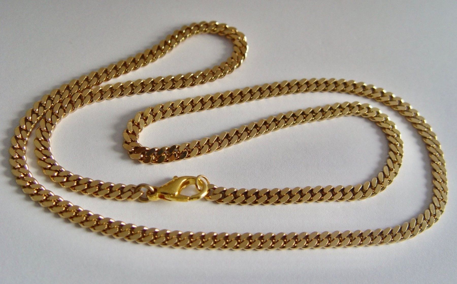 Catenine: Goldfarbene Panzerkette / Modeschmuck, klassisches Design – Usato da Zollikon venduto da dorean 2