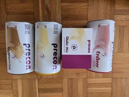 Precon Shake Pulver Mix Cappuccino, Erdbeer, Lemon-Joghur...