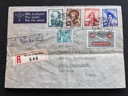 1940 Airmail pour les USA avec Série PJ 