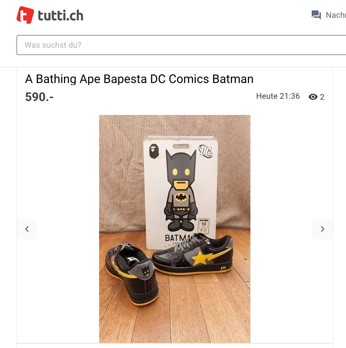Bape Scarpe da uomo: A Bathing Ape Bapesta DC Comics Batman – Nuovo e nell'imballaggio originale da Basel venduto da cielHiro 8