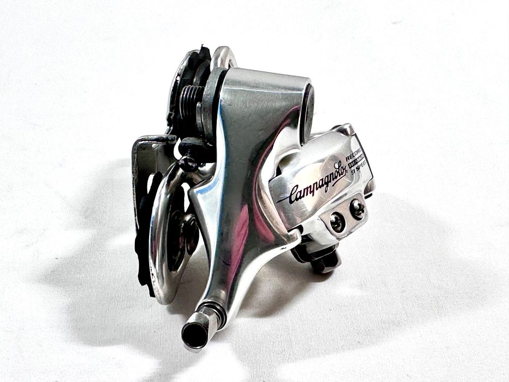 Cage Dérailleur Arrière Campagnolo Record Titanium – 9 Vitesses, Courte, Avec Poulies Neuves