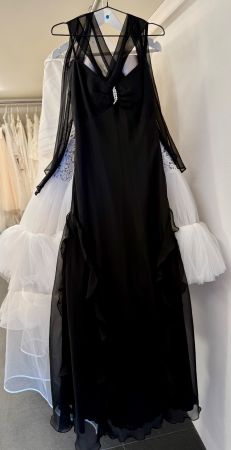 Apart Abendkleid Gr. 40 Volants, Strassbrosche, Party Feier