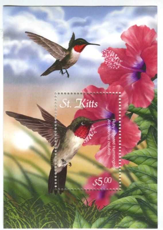 Tutti i francobolli: Block "Kolibri". St. Kitts. – Nuovo e nell'imballaggio originale da Basel venduto da Butsch5