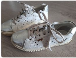 Lasocki Lederschuh  Sneakers Gr. 33, weiss Silber
