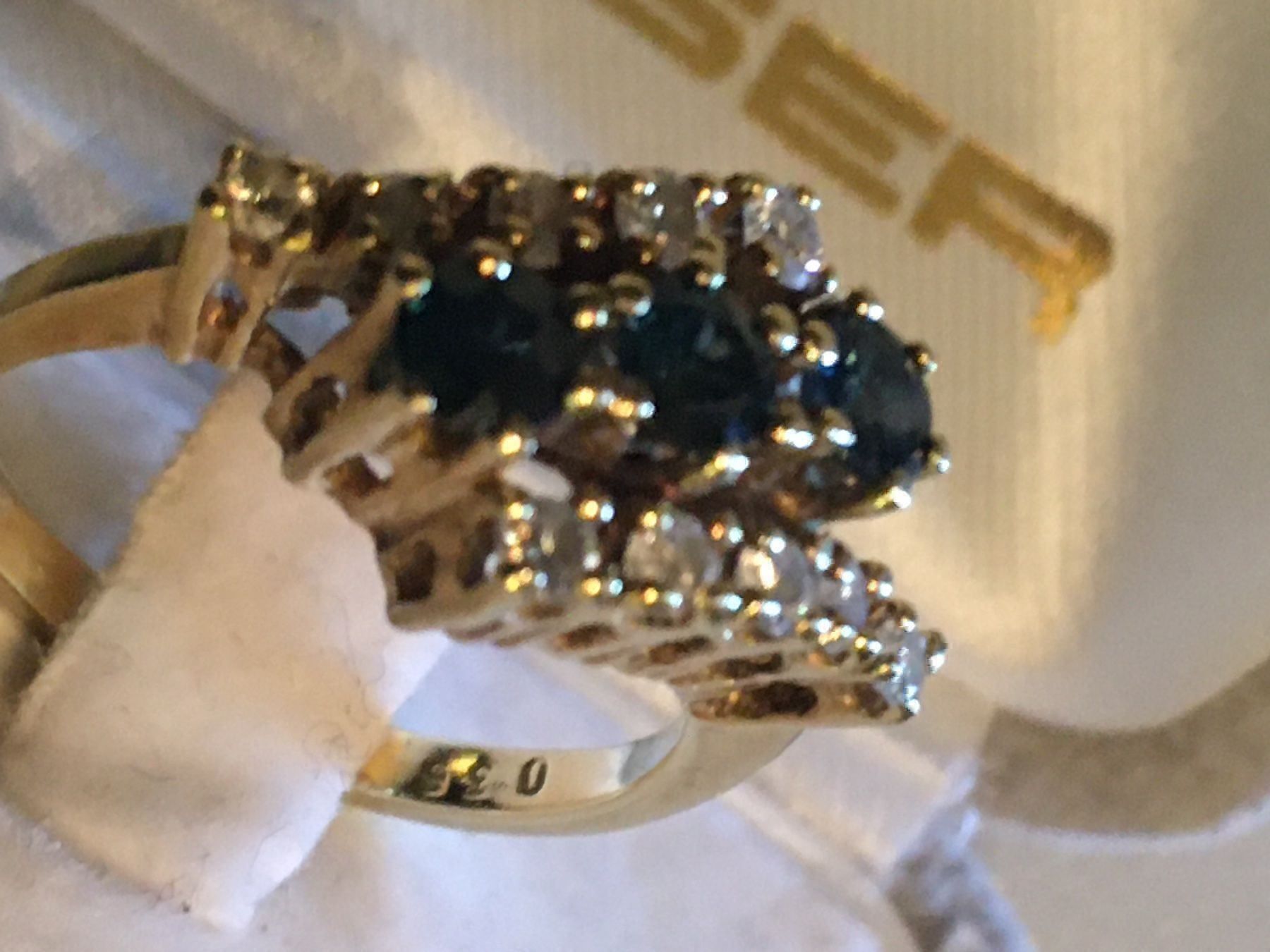 Anelli: Magnifique bague Saphirs/Diamants – Usato da Biel/Bienne venduto da soleil01