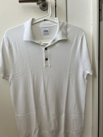 Zara Polo Shirt, weiss, Grösse S, Top Zustand für Sommer!