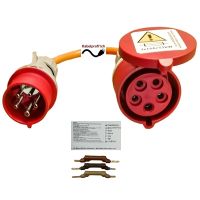 Adapter CEE16/5 auf CEE32/5 IP44 gesichert nach NEV Norm
