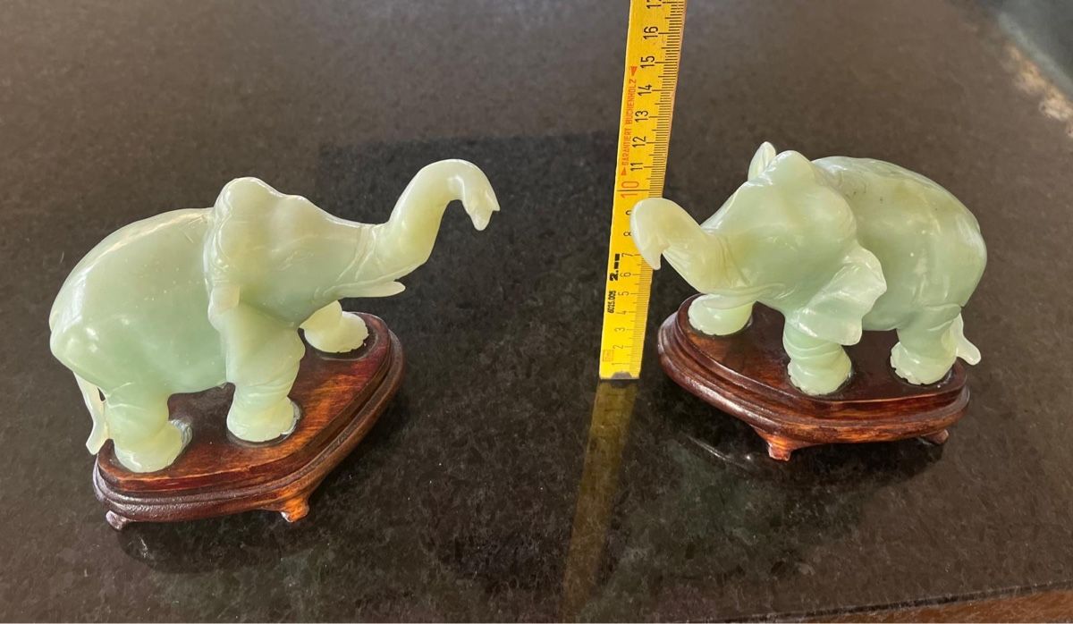 Statuette: 2 Jadeelefanten – Usato da Schaffhausen venduto da Agostina105 2
