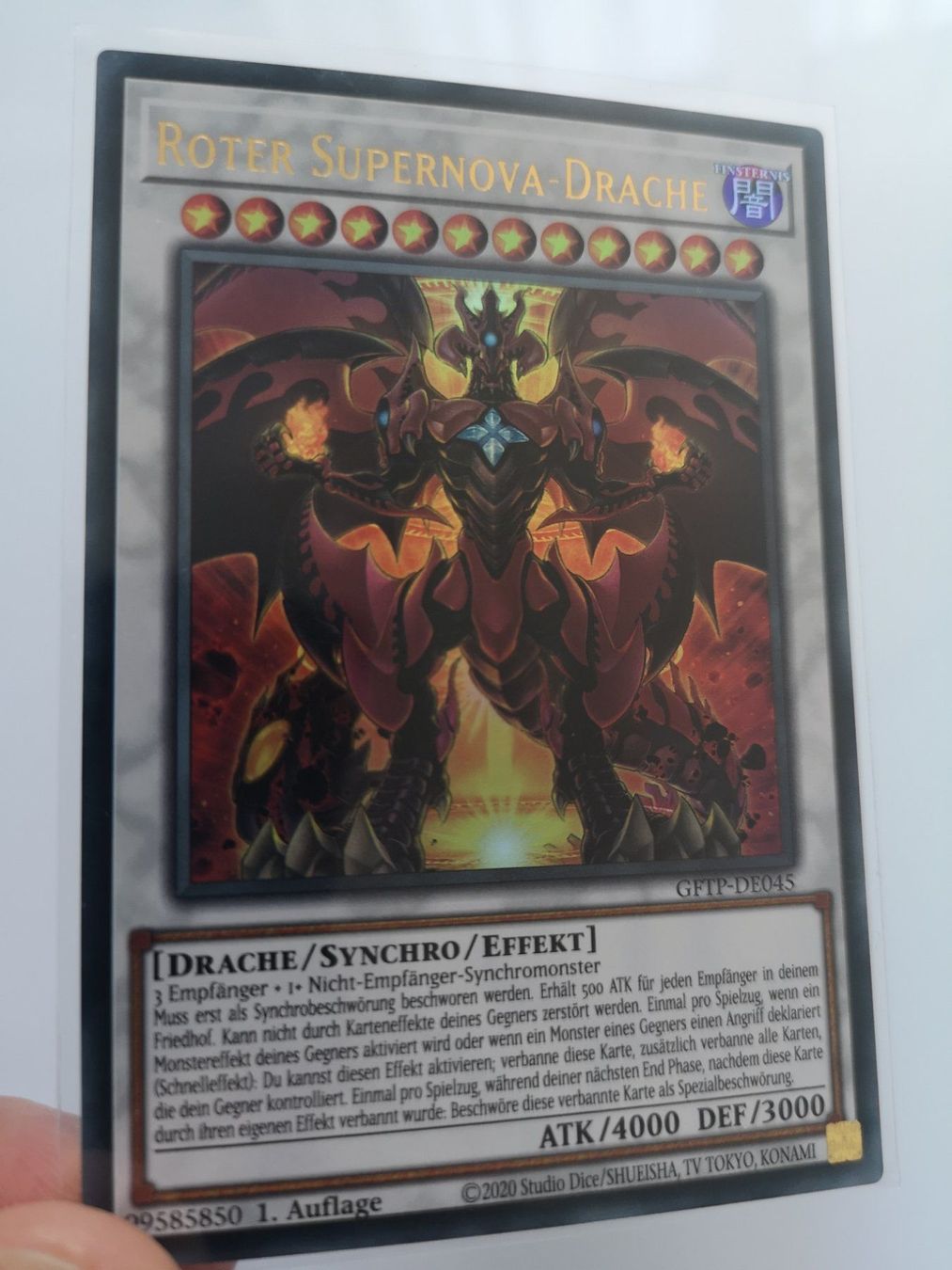 Yugioh Carte collezionabili: Roter Supernova-Drache UR Mint 1.Auflage – Nuovo e nell'imballaggio originale da Boswil venduto da ShoppingCenterCity 1