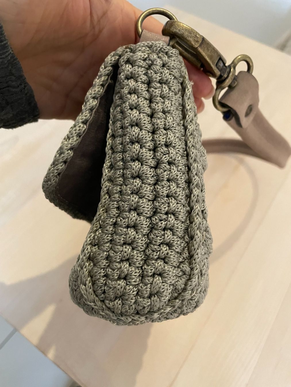 Borse da donna: Clutch-Tasche aus Strick – Nuovo (secondo la descrizione) da Weiningen ZH venduto da mad_t6dx 3